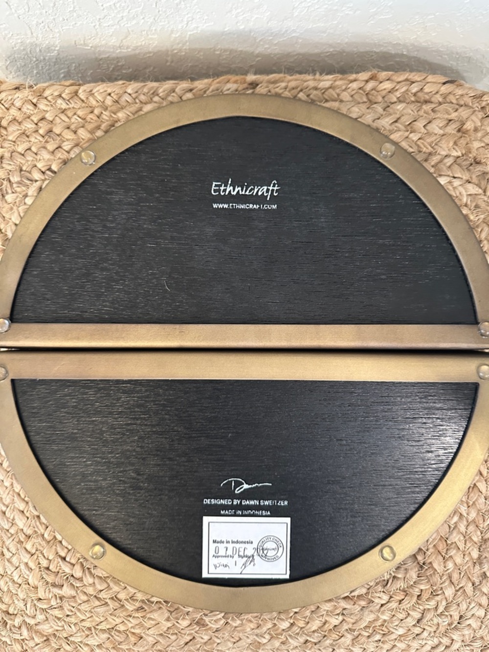 Ethnicraft Notre Monde Round Glass Tray - Picture 8 of 10